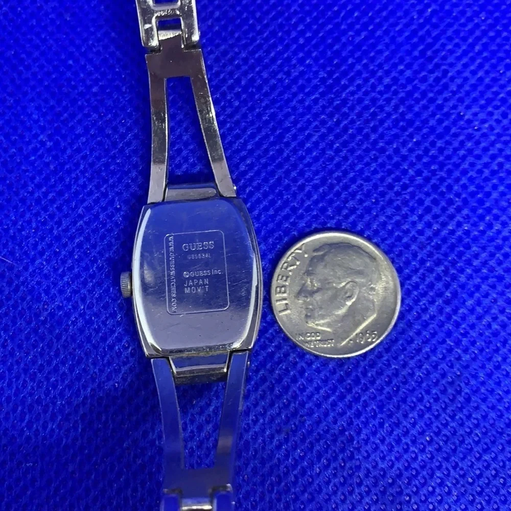 Guess watch - black and silver with rhinestones